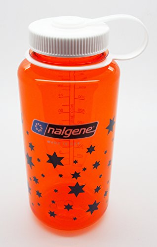 Nalgene Flasche 'Everyday Weithals' - 1 L, orange-Sternemotiv von Nalgene