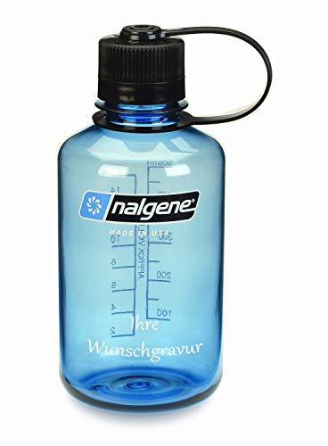 Nalgene Trinkflasche 'EH' – 0,5 L (Blau, mit Namensgravur, 0,5 Liter) von Nalgene
