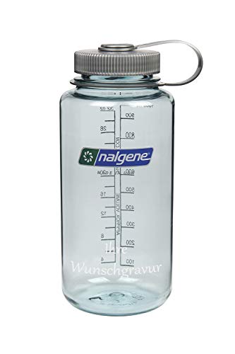 Nalgene Trinkflasche 'Weithals' - 1 L (Seafoam, mit Namensgravur, 1 Liter) von Nalgene