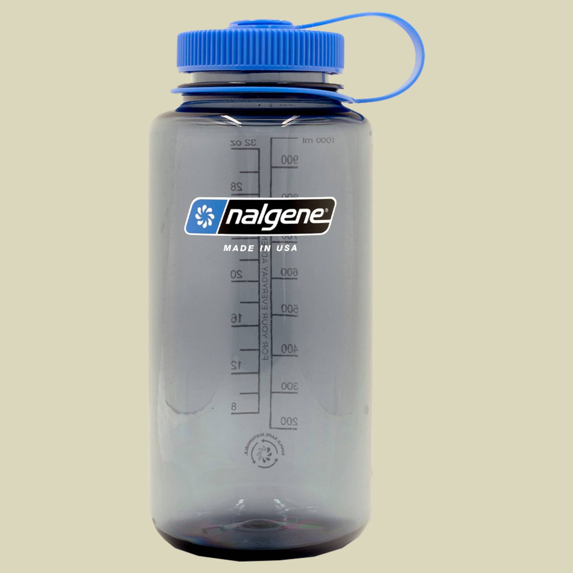 Nalgene Weithalsflasche WH Sustain Volumen 1000 Farbe grau von Nalgene