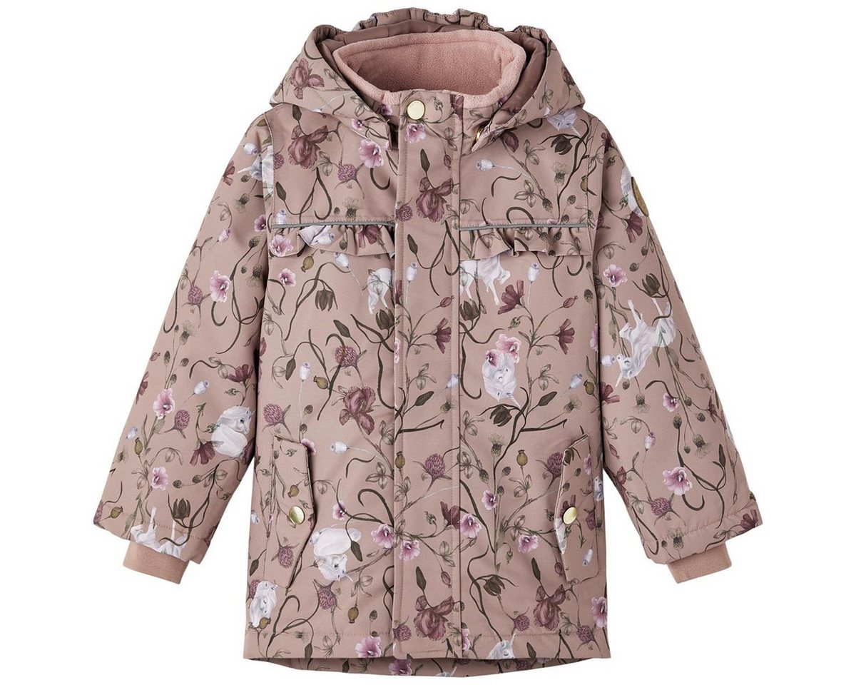 Name It Skijacke NMFSNOW05 JACKET FLOWER UNICORN FO NOOS mit abnehmbarer Kapuze von Name It