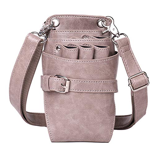 NanXi Werkzeugtasche Barber Toll PU Leder Friseur Schere Tasche Mit Stellbar Gürtel Friseursalon Schneide Tasche Reise Familie Veranstalter Miniwerkzeugtasche,Rosa von NanXi