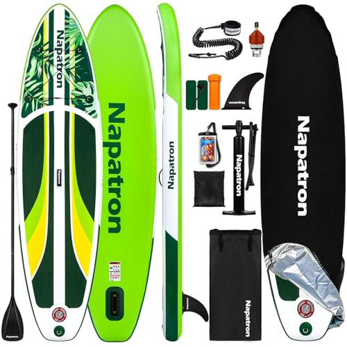 Napatron Familien Aufblasbares Paddle Board,Stand Up Paddling Board, 160 kg Tragkraft, Sup Board,Komplettset mit Schnellpumpe & Leash – Ideal für Anfänger/Jugendliche & Alle Könnerstufen Napatron Familien Aufblasbares Paddle Board,Stand Up Paddling Board, 160 kg Tragkraft, Sup Board,Komplettset mit Schnellpumpe & Leash – Ideal für Anfänger/Jugendliche & Alle Könnerstufen von Napatron