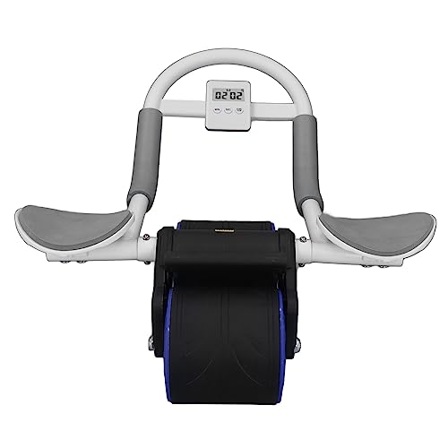Core Roller Fitnessgeräte, Rutschfeste Bauchmuskelrolle mit Automatischer Rückfederung und Knieschoner für Fitness (Blau) von Naroote
