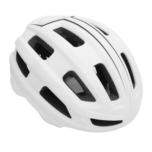Mountainbike-Helm, Leichter Fahrradhelm mit Klettverschluss, Verstellbares, Herausnehmbares Innenfutter Zum Radfahren (White) von Naroote