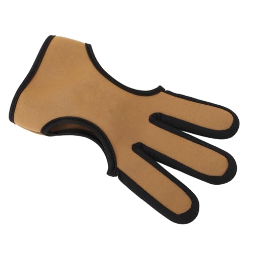 Naroote Bogenschießen-Handschuh-Fingerschutz, Atmungsaktives Neopren, 3 Finger, Flexible Bogenschießen-Schießhandschuhe für Traditionelle Bögen (M) von Naroote