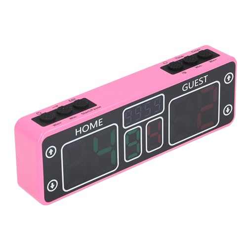 Naroote Digitaler Score-Recorder, Elektronische Anzeigetafel, LED-Touch, 6 Ziffern, DC 5 V, Tragbar, Typ C, mit Tasten für Pool (PINK) von Naroote