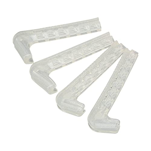 Naroote Schlittschuh-Klingenabdeckungen, einfach zu bedienendes Silikonmaterial, Schlittschuhschutz, starke Haltbarkeit, verstellbar für Eiskunstlaufschuhe (transparent) von Naroote