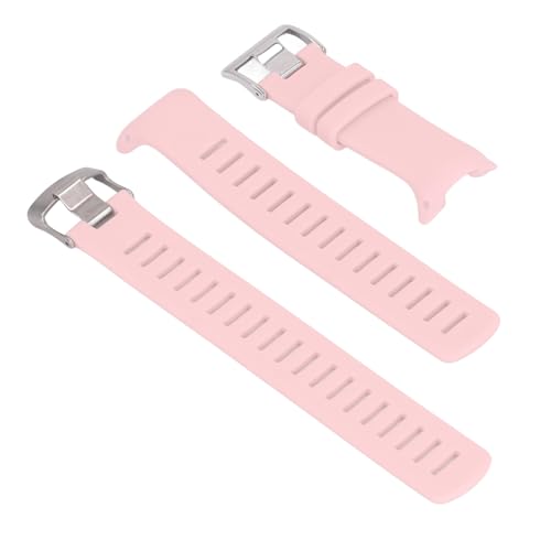 Uhrenarmband, Verstellbares Edelstahl-Armband, Silikon-Ersatzarmband für D4 D4i Novo (PINK) von Naroote