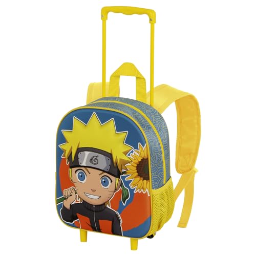 Naruto Peace-Kleiner 3D Rucksack mit Rädern, Mehrfarbig, 26 x 34 cm, Kapazität 12,5 L von Naruto