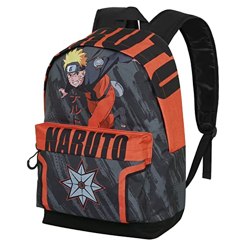 Naruto Shuriken-FAN HS Rucksack 2.0, Grau von Naruto