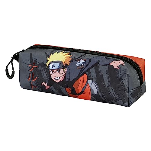 Naruto Shuriken-FAN Quadrat Federmäppchen 2.0, Grau von Naruto
