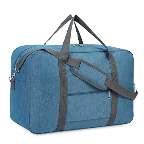 Narwey Handgepäck 45x36x20cm Easyjet Cabin Bag Handgepäck Tasche für Flugzeug Faltbare Reisetasche Damen Weekender Bag Damen Herren Handgepäck Koffer 30L(Navy blau) von Narwey