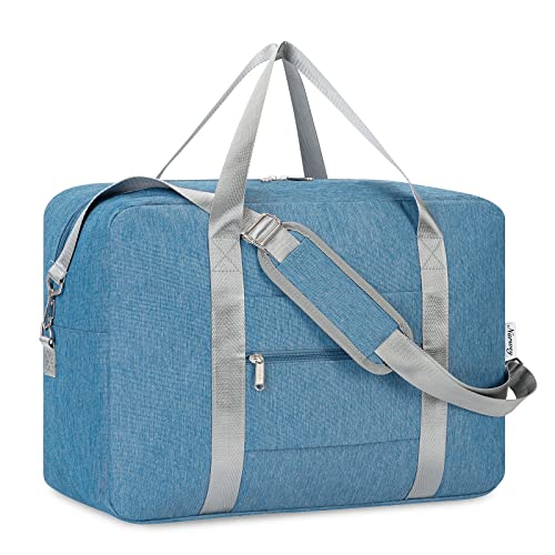 Narwey Handgepäck 45x36x20cm Easyjet Cabin Bag Handgepäck Tasche für Flugzeug Faltbare Reisetasche Damen Weekender Bag Damen Herren Handgepäck Koffer 30L(Navy blau) von Narwey