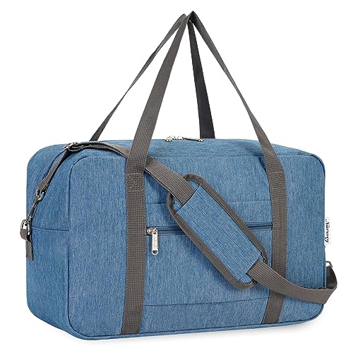 Narwey für Ryanair Handgepäck 40x20x25cm Handgepäck Tasche für Flugzeug Faltbare Reisetasche Damen Herren Weekender Damen Handgepäck Koffer Sporttasche20L(Navy blau) von Narwey