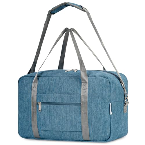 Narwey für Ryanair Handgepäck 40x20x25 & Handgepäck Tasche für Flugzeug Faltbare Reisetasche Damen Herren Weekender Damen Handgepäck Koffer 20L(Marineblau) von Narwey
