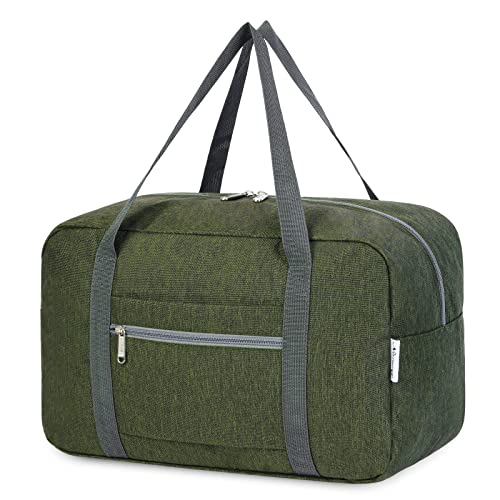 Narwey für Ryanair Handgepäck 40x20x25 & Handgepäck Tasche für Flugzeug - Faltbare Reisetasche Damen & Weekender Damen - Handgepäck Koffer 20L (Armeegrün) von Narwey