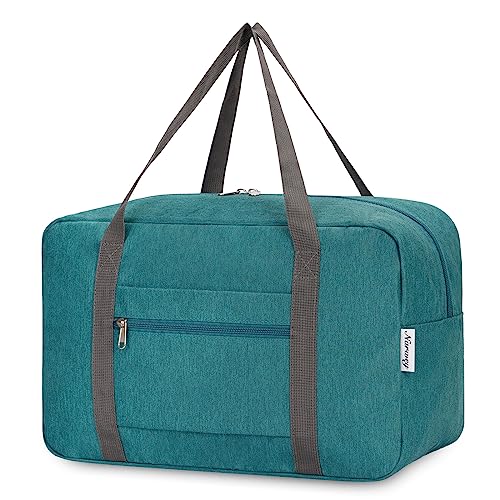 für Ryanair Handgepäck 40x20x25 & Handgepäck Tasche für Flugzeug - Faltbare Reisetasche Damen & Weekender Damen - Handgepäck Koffer 20L (Blau Grün) von Narwey