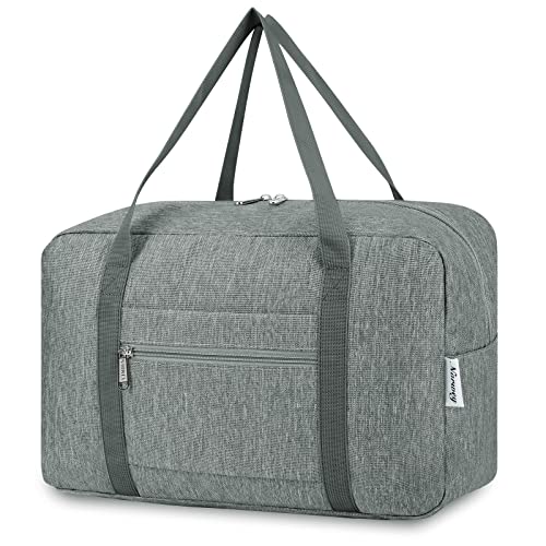 Narwey für Ryanair Handgepäck 40x20x25 & Handgepäck Tasche für Flugzeug - Faltbare Reisetasche Damen & Weekender Damen - Handgepäck Koffer 20L (Grau) von Narwey