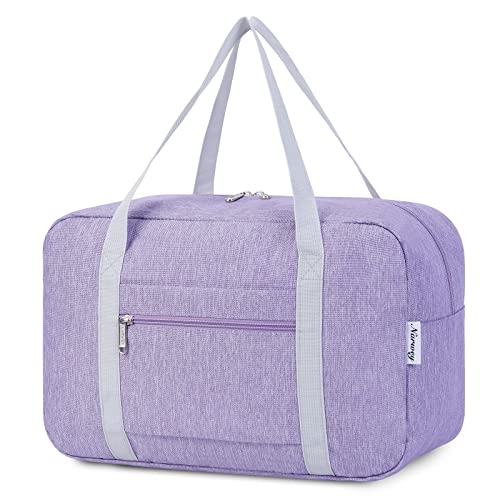 für Ryanair Handgepäck 40x20x25 & Handgepäck Tasche für Flugzeug - Faltbare Reisetasche Damen & Weekender Damen - Handgepäck Koffer 20L (Lila) von Narwey