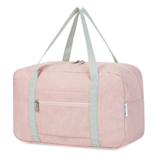 für Ryanair Handgepäck 40x20x25 & Handgepäck Tasche für Flugzeug - Faltbare Reisetasche Damen & Weekender Damen - Handgepäck Koffer 20L (Rosa) von Narwey