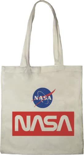 Nasa Tote Bag LOGO, Referenz: BWNASADBB013, Ecru, 38 x 40 cm von Nasa