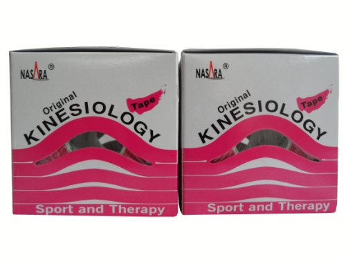 2 x Pink Nasara® Original Kinesiology Kinesiologie Tape 5cmx5m von Nasara