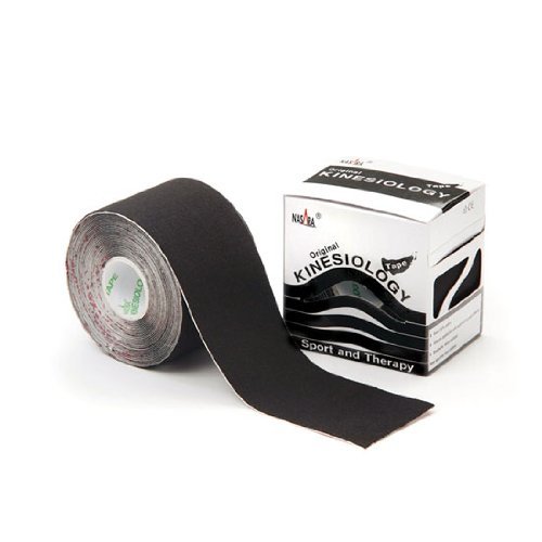 Nasara® Original Kinesiology Tape Sport Tape 2 Rollen in Einer Packung, schwarz von Nasara