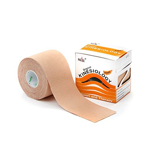 Nasara® Original Kinesiology Tape Sport Tape 4 Rollen in Einer Packung, beige von Nasara