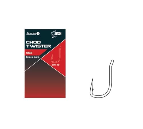 Nash Chod Twister Micro Barbed Größe 2 T6100 Haken Hook Hooks Angelhaken Karpfenhaken *NEW2018* von Nash