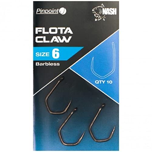 Nash Flota Claw Barbless Größe 7 T6181 Haken Hook Hooks Angelhaken Karpfenhaken Schonhaken von Nash