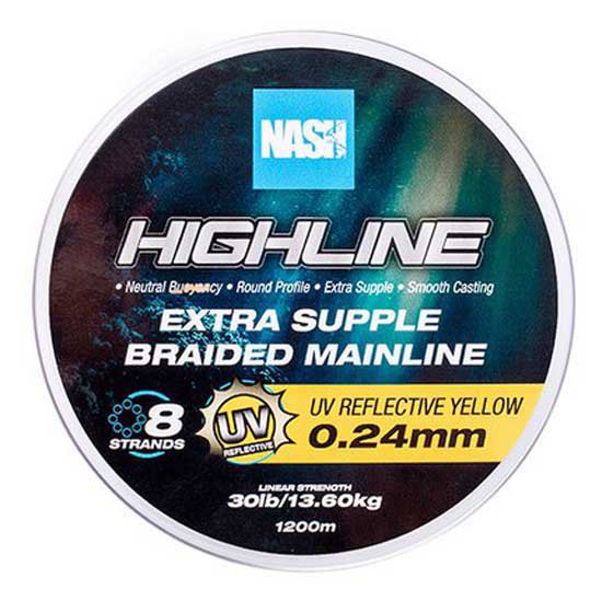 Nash Highline Floating 1200 M Braided Line Durchsichtig 0.180 mm von Nash