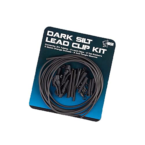 Nash Lead Clip Kit Silt T8413 Lead Clip Pack Bleisystem Karpfenangeln von Nash