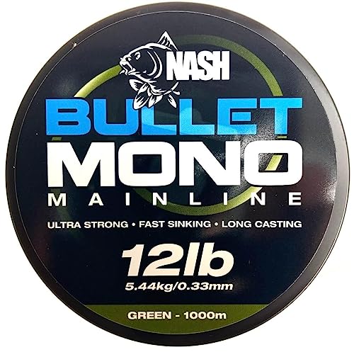 Nash TT Fil Nylon Bullet Mono 12lb Vert von Nash