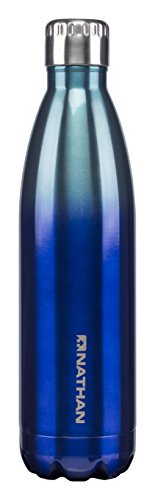 Nathan NS4427 Chroma Steel Ombre Wasserflasche, Blau Radiance/Monaco Blue, 500 ml von Nathan