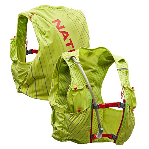 Nathan Pinnacle 12L Hydration Pack Running Vest with 1.6L Water Bladder Included. Hydration Backpack for Women/Men/Unisex. for Runs, Hiking, Cycling and More (Women's - Lime/Hibiscus, XS) von Nathan