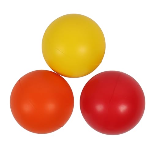 Natudeco 3 Stück Golf-Trainingsbälle Golf-Rebound-Übungsbälle PU-Golfball Gelb Orange Rot für Indoor-Schwungübungen von Natudeco