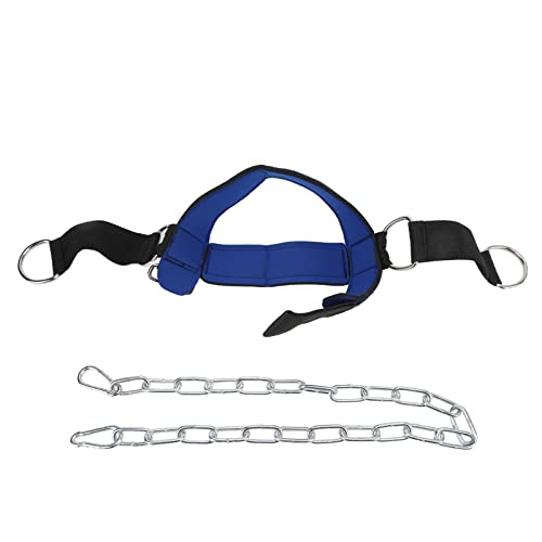 Natudeco Kopf-Nacken-Übungsgurt, Sport-Hals-Gewichthebergeschirr, Nackengurt-Trainer mit Verstellbarer Stahlkette für Workout-Fitness von Natudeco