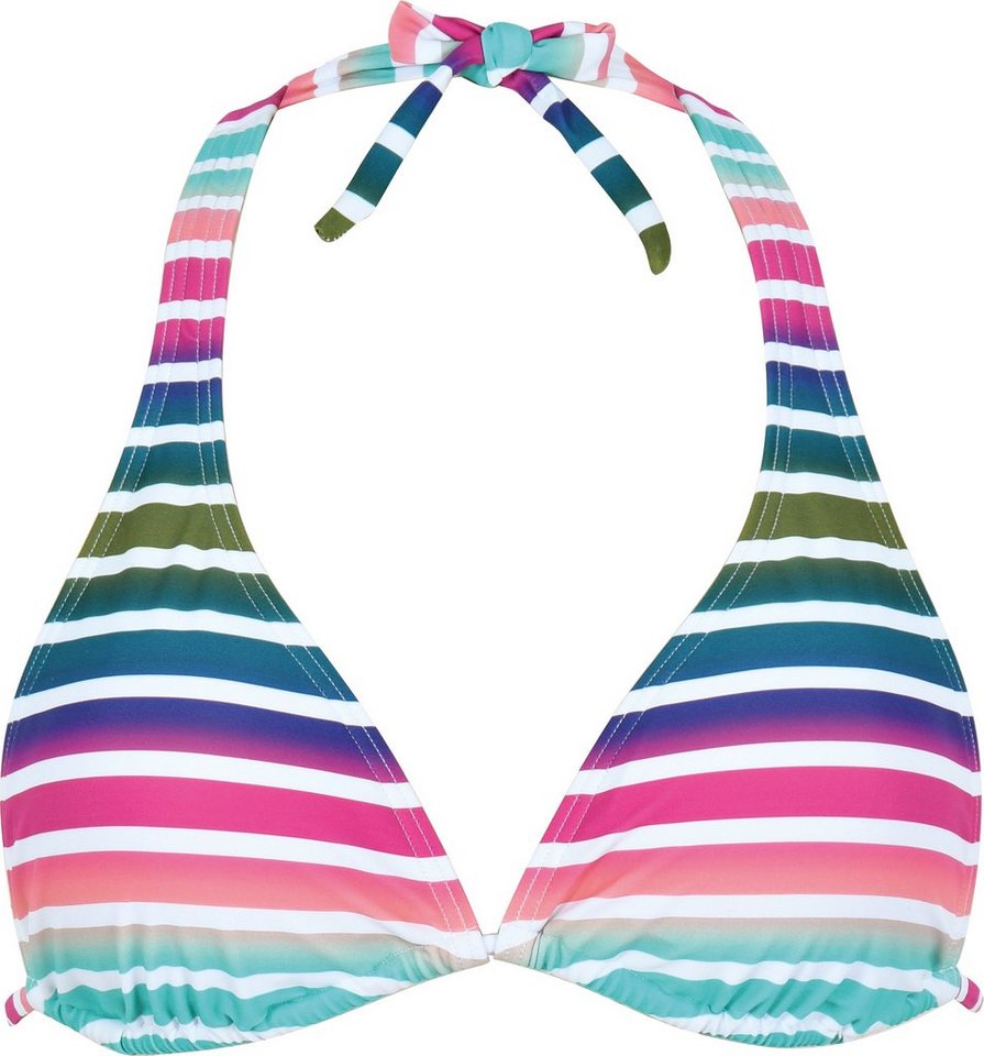 Naturana Triangel-Bikini-Top Ice pop, mit herausnehmbarer Schale, mit Multicolor-Streifen von Naturana
