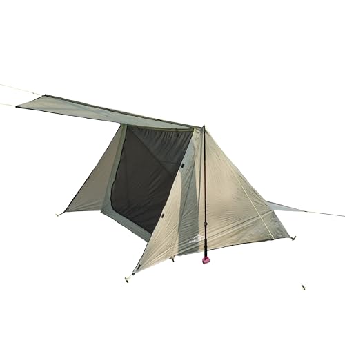 Nature Link Sirius Two Ultralight Bushcraft Shelter, Waterproof 2 Person Backwoods Bungalow Baker Tent, 3 Season Single Wall Trekking Pole Tent for Backpacking, Hiking, Camping, Bushcraft von Nature Link