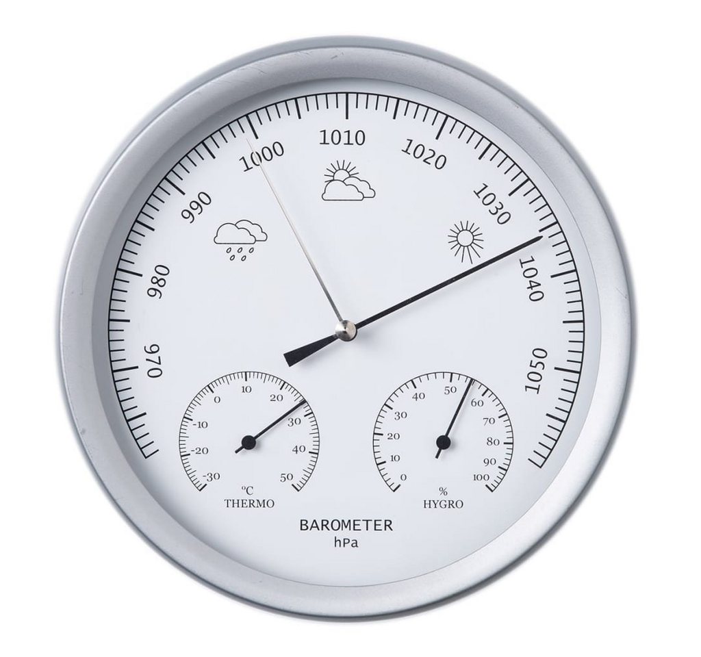 Nature 3-in-1 Barometer mit Thermometer und Hygrometer 20 cm 6080081 Wetterstation von Nature