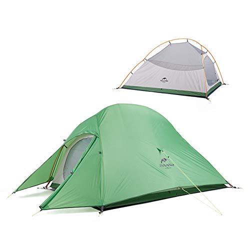 Naturehike Cloud-up 2 Ultraleichtes Campingzelt für 2 Personen - Wasserdichtes Doppelschicht Backpackingzelt 4 Seasons(Grün) von Naturehike