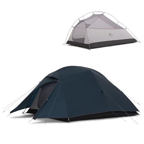 Naturehike Cloud-Up 3 Ultraleichtes Zelt 3-Personen Rucksack Zelt zum Wandern Camping im Freien (20D Marineblau Upgrade) von Naturehike