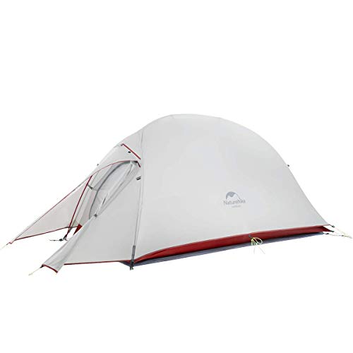 Naturehike Cloud up 1 Person Rucksack Zelt Leichtes Camping Wandern Kuppel Zelt für 1 Mann(Grau Upgrade 20D) von Naturehike