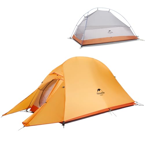 Naturehike Unisex-Adult Ultralight one-Man Cloud up-1 Tent New Version, 210T Orange Upgrade, 1 Person von Naturehike