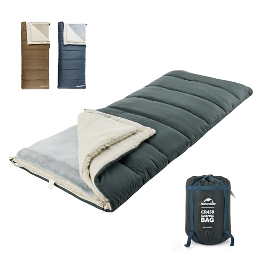 Naturehike Envelope Schlafsack für Erwachsene, einzelner rechteckiger Schlafsack für 3-4 Jahreszeiten, wasserdicht, mehrschichtiges Design Schlafsack für Camping, Wandern, Outdoor, Indoor (Blau) von Naturehike