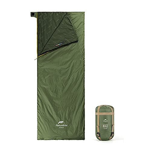 Naturehike Schlafsack,Deckenschlafsack für Erwachsene und Kinder Leichte wasserdichte Camping Sommerschlafsack (Grün XL) von Naturehike