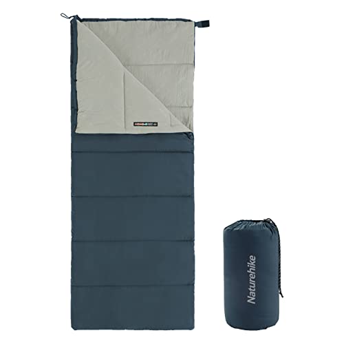 Naturehike Schlafsack Outdoor Deckenschlafsack für 3 Jahreszeiten Schlafsack Erwachsene Ultraleicht Tragbar Rechteckiger Schlafsack (Blau) von Naturehike