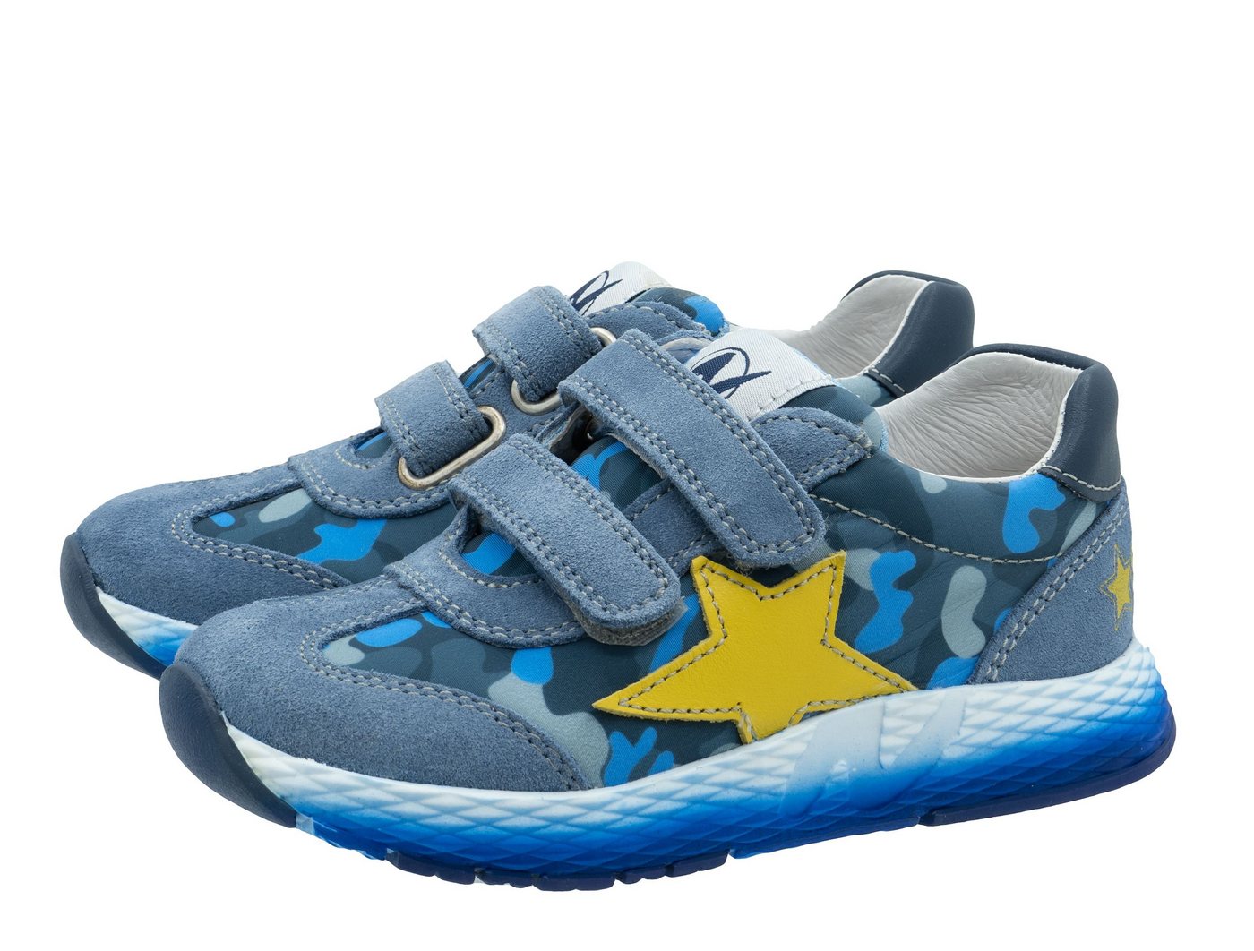 Naturino Naturino Sneaker Smug für Kinder mit Leder 1C54 Blau Stern Sneaker von Naturino