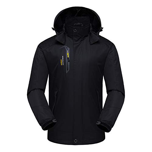 Naudamp Herren Outdoor wasserdichte Jacke Leichte Softshell Regenjacke Klettern Wandern Kleidung Mountain Multi-Pockets Windbreaker von Naudamp